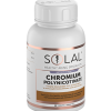 A white bottle of SOLAL Chromium Polynicotinate with a silver cap and orange-brown label, contains 90 tablets for metabolic health, healthy ageing, and thyroid support when used with SOLAL THYROPLEX 90.