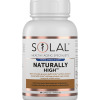 A white bottle labelled SOLAL THYROPLEX 90 with brown and gold accents, containing 90 capsules. This thyroid supplement claims to enhance mood, reduce restlessness, and support stress relief and better sleep.