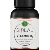 A bottle of SOLAL THYROPLEX 90, designed to support bone, heart, and thyroid health. The white label with bronze accents showcases SOLAL’s quality. Each bottle contains 90 capsules—an ideal choice for your thyroid supplement routine.