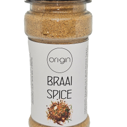 A clear plastic bottle with a black lid labelled 