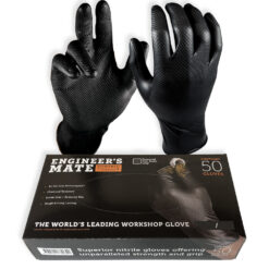 GRIPPAZ Nitrile Black Gloves 50